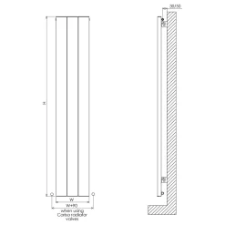 Carisa Elvino Vertical Aluminium Radiator
