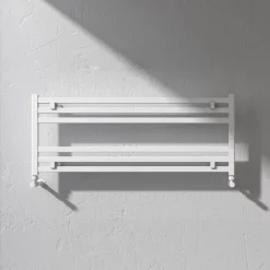 Carisa Fame Horizontal Ladder Aluminium Designer Heated Towel Rail - 400 x 1000mm