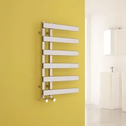 Carisa Floris Offset Ladder Steel Heated Towel Rail