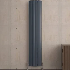 Carisa Gaia Oval Single Panel Vertical Aluminium Radiator