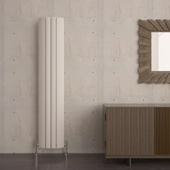 Carisa Gaia Oval Single Panel Vertical Aluminium Radiator