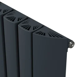 Carisa Gaia Oval Single Panel Vertical Aluminium Radiator