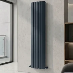 Carisa Gaia Oval Single Panel Vertical Aluminium Radiator