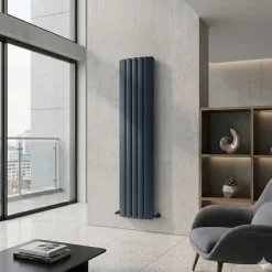 Carisa Gaia Oval Single Panel Vertical Aluminium Radiator
