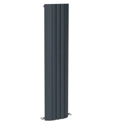 Carisa Gaia Oval Single Panel Vertical Aluminium Radiator