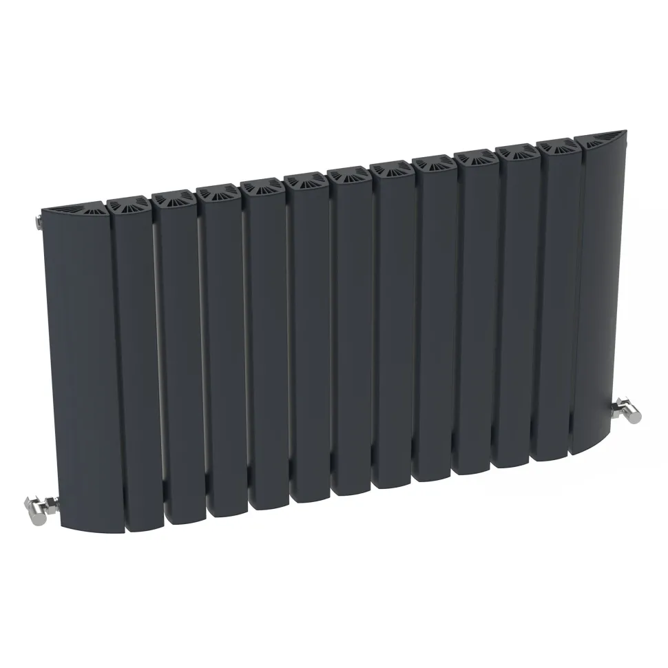 Carisa Gaia Oval Single Panel Horizontal Aluminium Radiator
