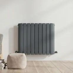 Carisa Gaia Oval Single Panel Horizontal Aluminium Radiator