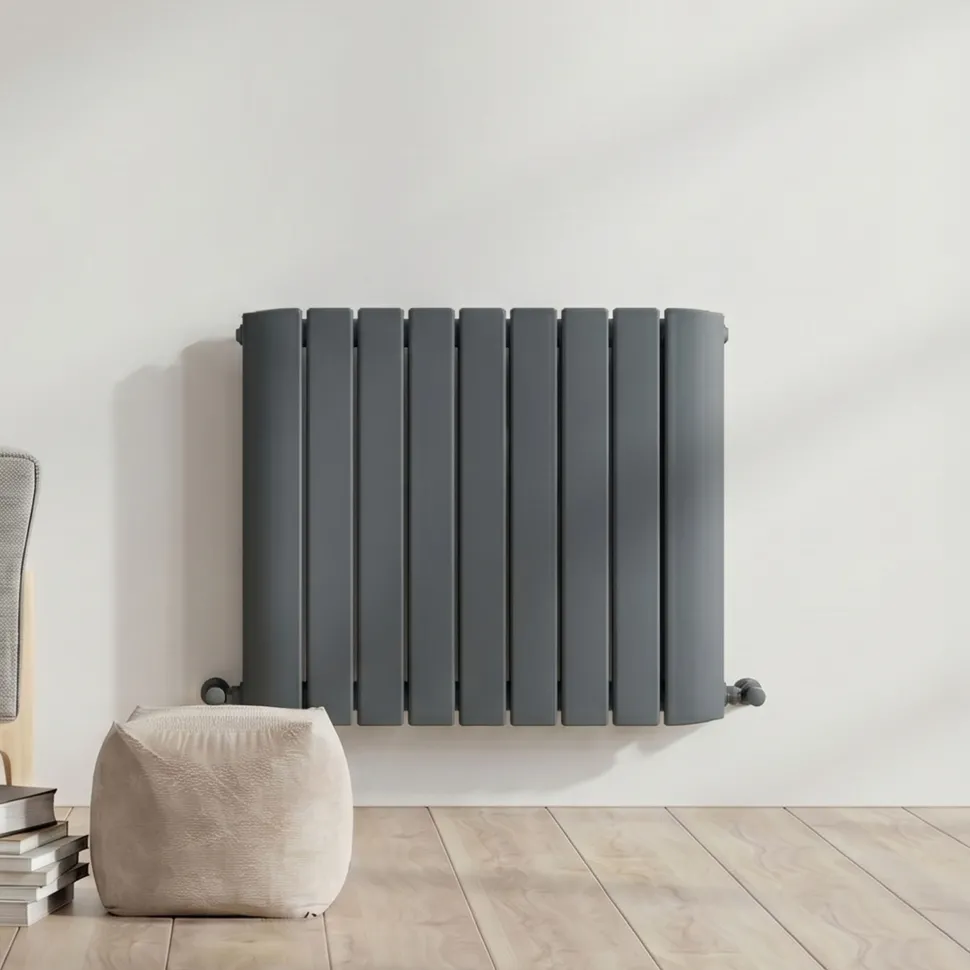Carisa Gaia Oval Single Panel Horizontal Aluminium Radiator