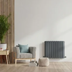 Carisa Gaia Oval Single Panel Horizontal Aluminium Radiator