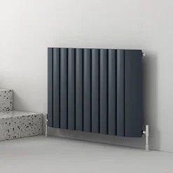 Carisa Gaia Oval Single Panel Horizontal Aluminium Radiator