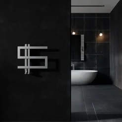 Carisa Ibiza Offset Stainless Steel Designer Heated Towel Rail