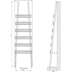 Carisa Jacobs Floor Mounted Ladder Aluminium Heated Towel Rail - 2000 x 535mm