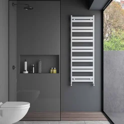 Carisa Ligne Flat Panel Aluminium Heated Towel Rail