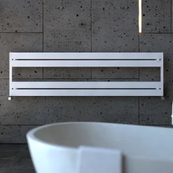 Carisa Mack Bath Horizontal Aluminium Heated Towel Rail - 505 x 1500mm