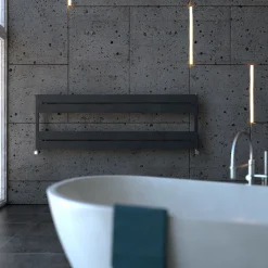 Carisa Mack Bath Horizontal Aluminium Heated Towel Rail - 505 x 1500mm