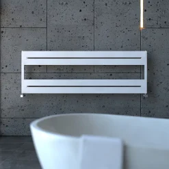 Carisa Mack Bath Horizontal Aluminium Heated Towel Rail - 505 x 1500mm