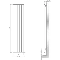 Carisa Mack Vertical Aluminium Radiator