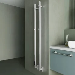 Carisa Maxim Stainless Steel Single Square Electric Heated Towel Bar