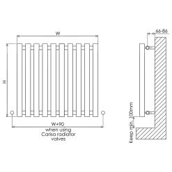 Carisa Mayra Oval Panel Horizontal Designer Radiator
