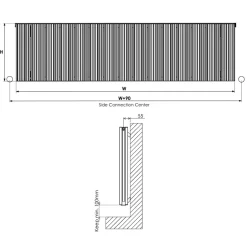 Carisa Monza Double Panel Horizontal Aluminium Radiator