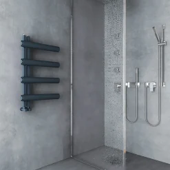 Carisa Moon L Offset Aluminium Heated Towel Rail