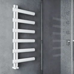 Carisa Moon L Offset Aluminium Heated Towel Rail