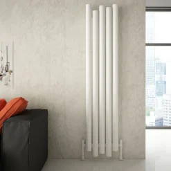 Carisa Motion Single Oval Panel Vertical Aluminium Radiator