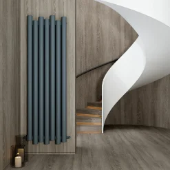 Carisa Motion Single Oval Panel Vertical Aluminium Radiator