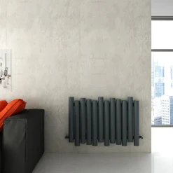 Carisa Motion Single Oval Panel Horizontal Aluminium Radiator