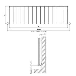 Carisa Nemo Double Panel Horizontal Aluminium Radiator