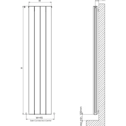 Carisa Nemo Double Panel Vertical Aluminium Radiator