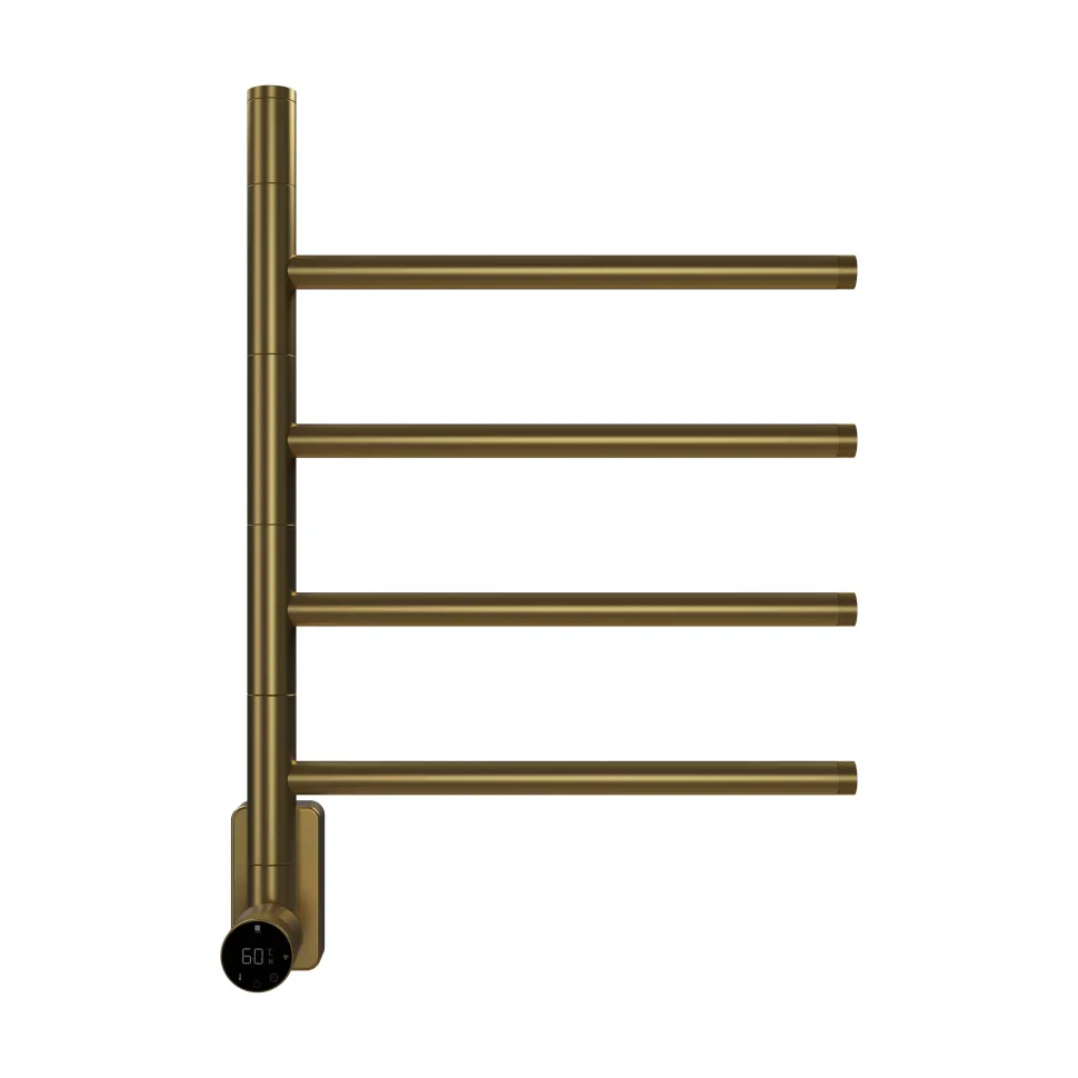 Carisa Neo Stainless Steel Swivel Bar Electric Heated Towel Rail