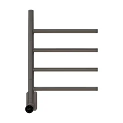 Carisa Neo Stainless Steel Swivel Bar Electric Heated Towel Rail