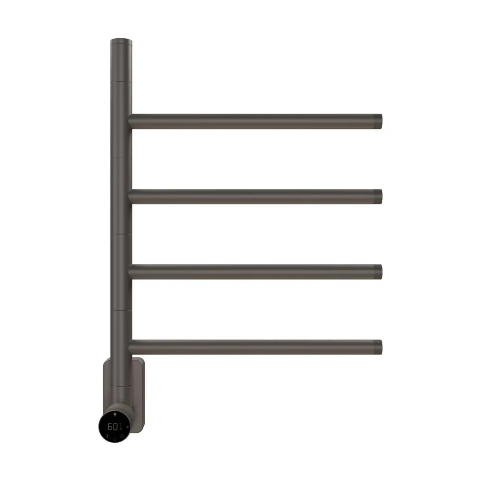 Carisa Neo Stainless Steel Swivel Bar Electric Heated Towel Rail