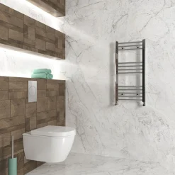Carisa Nile Flat Vertical Steel Ladder Heated Towel Rail