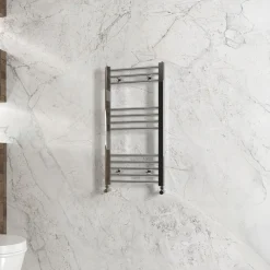Carisa Nile Flat Vertical Steel Ladder Heated Towel Rail
