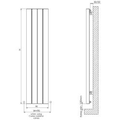 Carisa Nixie Vertical Aluminium Radiator
