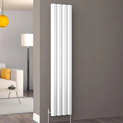 Carisa Otto Oval Single Panel Vertical Aluminium Radiator