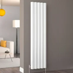 Carisa Otto Oval Single Panel Vertical Aluminium Radiator
