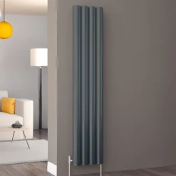 Carisa Otto Oval Single Panel Vertical Aluminium Radiator