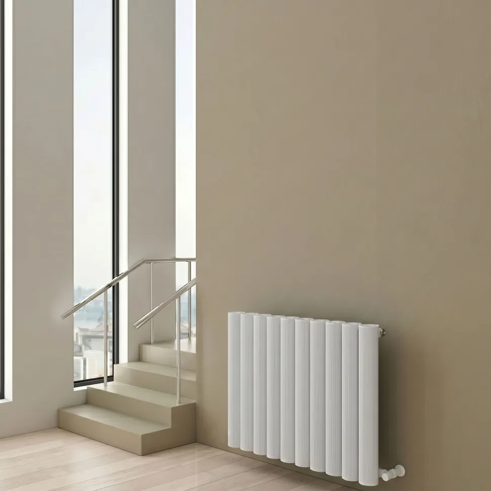 Carisa Otto Oval Single Panel Horizontal Aluminium Radiator