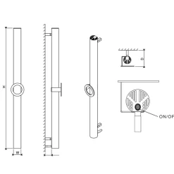 Carisa Otto Single Electric Towel Bar
