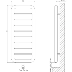 Carisa Paros Stainless Steel Designer Ladder Heated Towel Rail