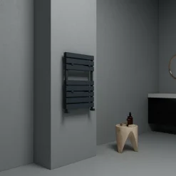 Carisa Plata Bath Flat Double Panel Aluminium Heated Towel Rail
