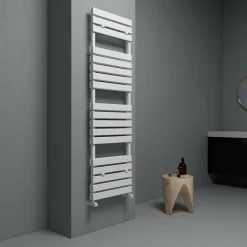 Carisa Plata Bath Flat Double Panel Aluminium Heated Towel Rail