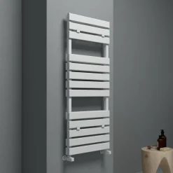 Carisa Plata Bath Flat Double Panel Aluminium Heated Towel Rail