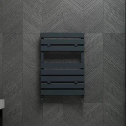 Carisa Plata Bath Flat Panel Aluminium Heated Towel Rail