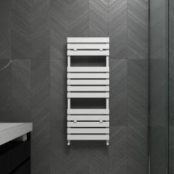 Carisa Plata Bath Flat Panel Aluminium Heated Towel Rail