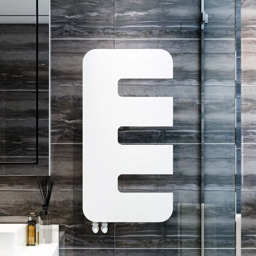 Carisa Rex Offset Single Panel Steel Designer Heated Towel Rail