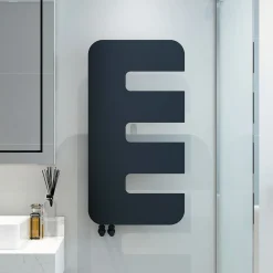 Carisa Rex Offset Single Panel Steel Designer Heated Towel Rail